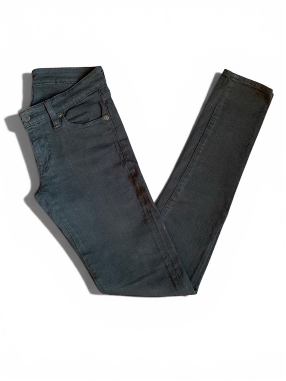 Denim & Supply Ralph Lauren Black Skinny Jeans Flag Patch | Size 25